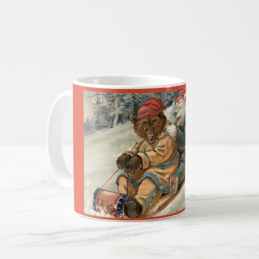 Rodelbären Kaffeetasse (Vorderseite Links)