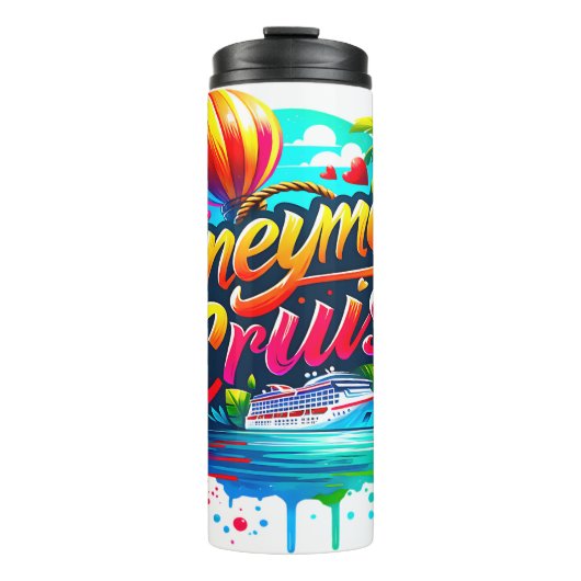 Rodelfahrt Tropical Honeymoon Thermosbecher (Vorderseite)