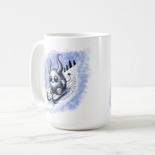 Rodelmonster Kaffeetasse (Vorderseite Links)