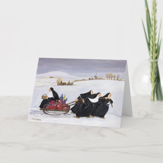 Rodeln 2 feiertagskarte (Vorderseite)
