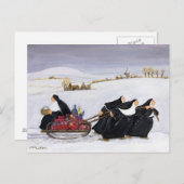 Rodeln 2 postkarte (Vorne/Hinten)