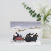 Rodeln 2 postkarte (Stehend Vorderseite)