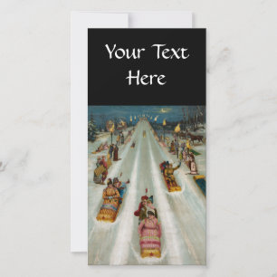 Rodeln Feiertagskarte