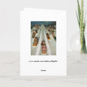 Rodeln Feiertagskarte (Rückseite)