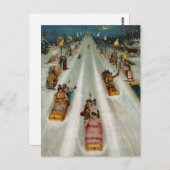 Rodeln Postkarte (Vorne/Hinten)