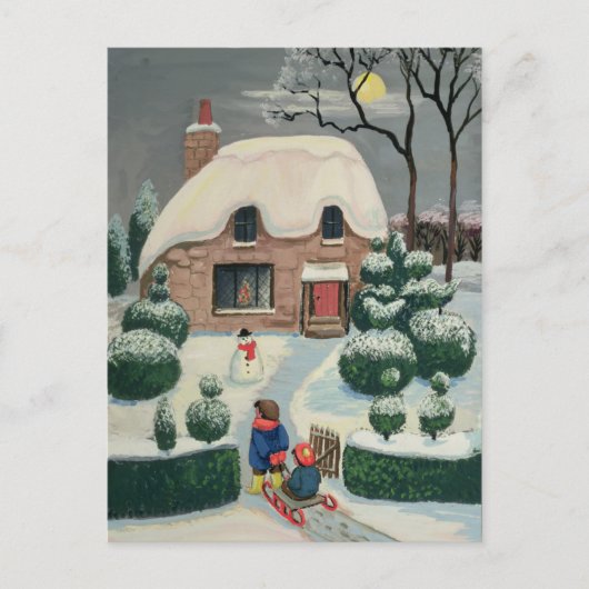 Rodeln Postkarte (Vorderseite)