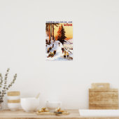 Rodeln und Skifahren im Vosges Poster (Küche)