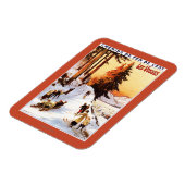 Rodeln und Skifahren im Vosges Poster Magnet (Linke Seite)