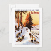 Rodeln und Skifahren im Vosges Poster Postkarte (Vorne/Hinten)