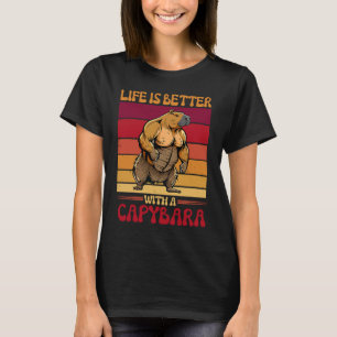 Rodent Bodybuilder mit Capybara T-Shirt