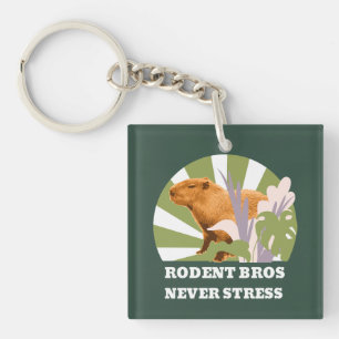 Rodent Bros Nie Stress Lustiger Capybara Schlüsselanhänger