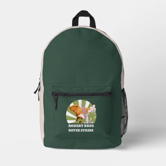 Rodent Bros Stress Capybara Bedruckter Rucksack (Vorderseite)
