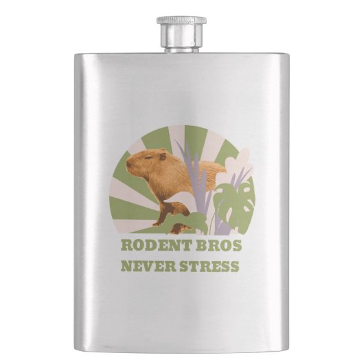 Rodent Bros Stress Capybara Flachmann (Vorderseite)