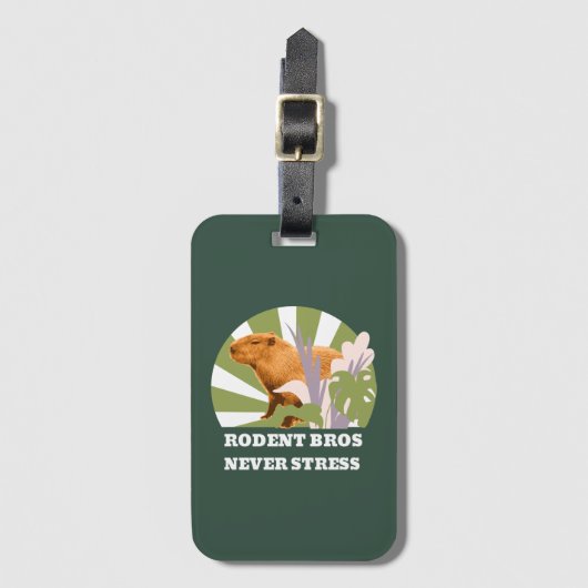 Rodent Bros Stress Capybara Gepäckanhänger (Vorderseite Vertikal)