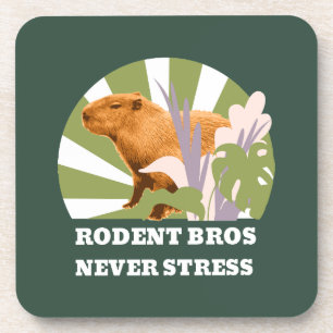 Rodent Bros Stress Capybara Getränkeuntersetzer