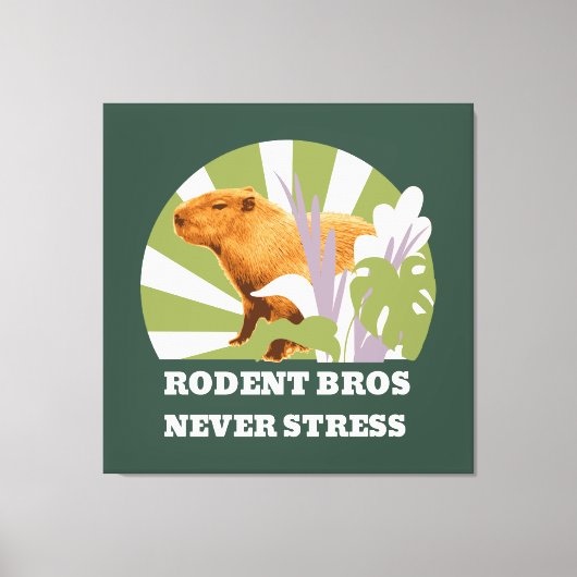 Rodent Bros Stress Capybara Leinwanddruck (Vorderseite)