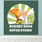 Rodent Bros Stress Capybara Leinwanddruck (Insitu (Holzboden))