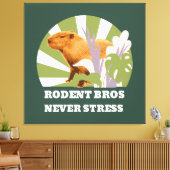 Rodent Bros Stress Capybara Leinwanddruck (Insitu (Wohnzimmer))