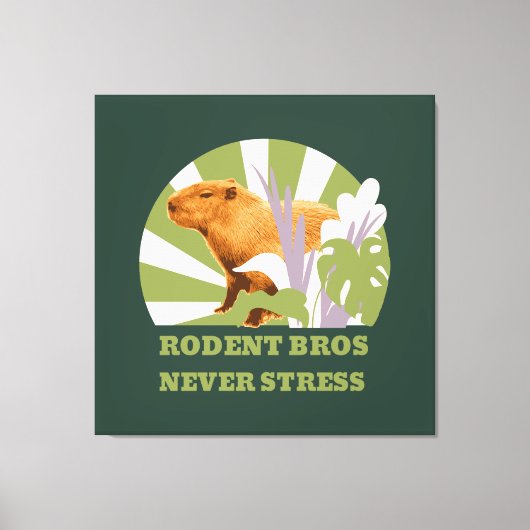 Rodent Bros Stress Capybara Leinwanddruck (Vorderseite)