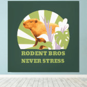 Rodent Bros Stress Capybara Leinwanddruck (Insitu (Holzboden))