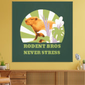 Rodent Bros Stress Capybara Leinwanddruck (Insitu (Wohnzimmer))