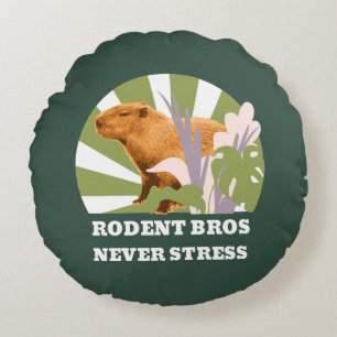 Rodent Bros Stress Capybara Rundes Kissen
