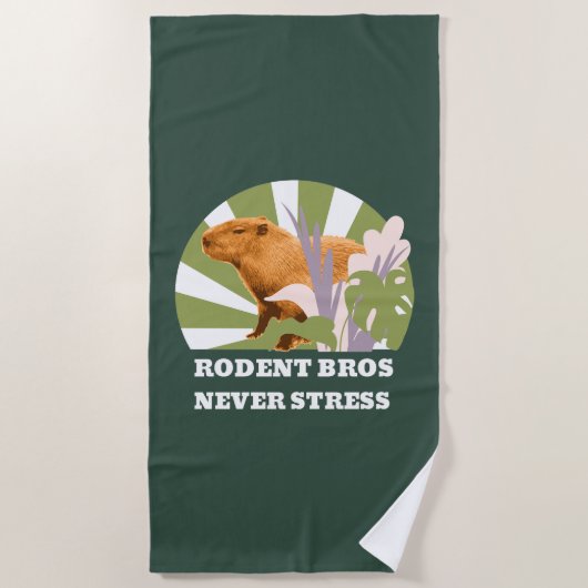 Rodent Bros Stress Capybara Strandtuch (Vorderseite)