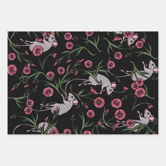Rodent Floral Geschenkpapier Set (Vorderseite 2)