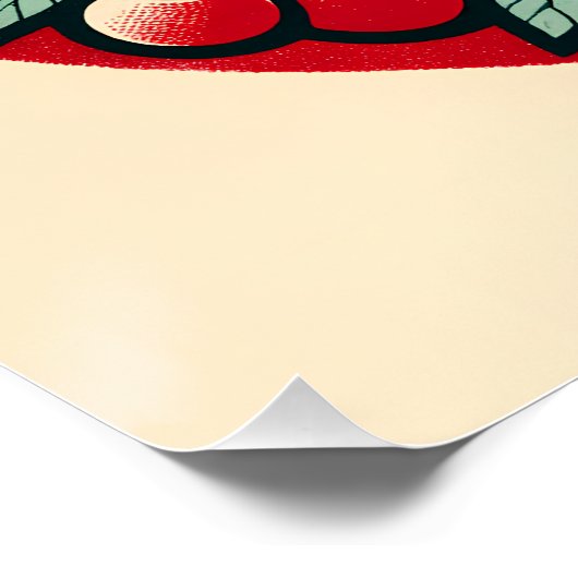 Rodent Fruchtkirsche Rat Art Rats Kirschen Poster (Ecke)