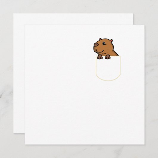 Rodent in der Tasche Geschenk Capybara Tasche Thir Einladung (Vorne/Hinten)