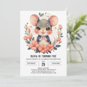 Rodent Magical Mouse Birthday Einladung (Stehend Vorderseite)