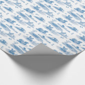 Rodent Toile Wrapping Paper (Slate Blue) Geschenkpapier (Ecke)