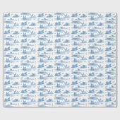 Rodent Toile Wrapping Paper (Slate Blue) Geschenkpapier (Flach)