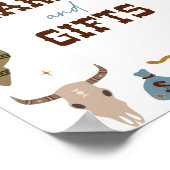 Rodeo 1. Geburtstagskarten und Geschenke Unterschr Poster (Ecke)