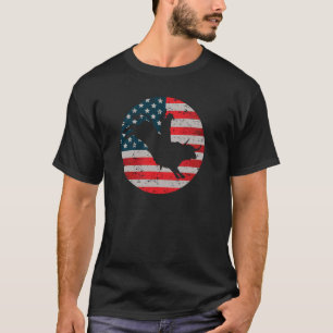 Rodeo 4. Juli Vintage USA-Flagge Cowboy Bull Rid T-Shirt
