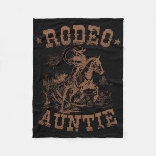 Rodeo Auntie Western Cowboy Family Matching Mutter Fleecedecke