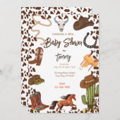 Rodeo Baby Shower Einladung (Vorne/Hinten)