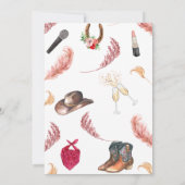 Rodeo Bachelorette Einladung Rosa Freiluftmuseum (Rückseite)