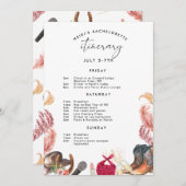 Rodeo Bachelorette Einladung Rosa Freiluftmuseum (Vorne/Hinten)