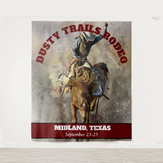 Rodeo Banner Wandteppich (Vorderseite)