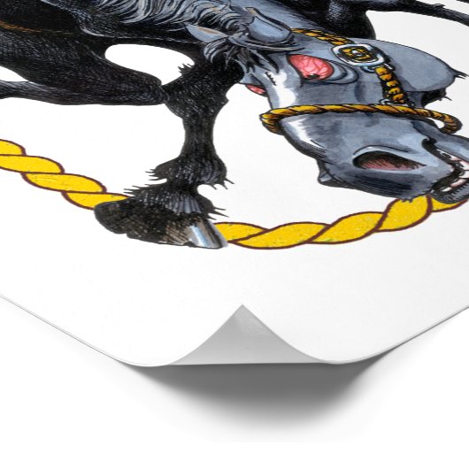 Rodeo Bareback Bronc Rider Poster (Ecke)