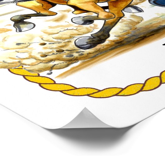 Rodeo Barrel Racer Poster (Ecke)