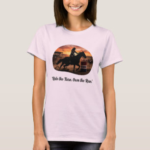Rodeo-Barrel-Racerin für Frauen T-Shirt