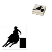 Rodeo Barrel Racing / Cowgirl Gummistempel (Stempel)