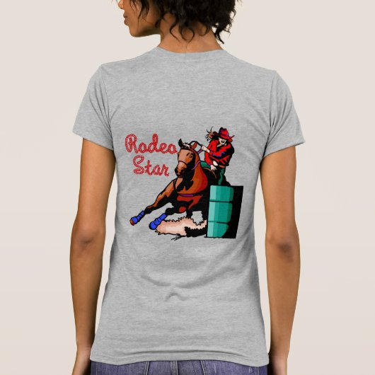 Rodeo Barrel Racing Rodeo Star T - Shirt (Rückseite)