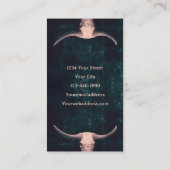 Rodeo Beige Aquamariner Western Tattoo Shop Bull S Visitenkarte (Rückseite)