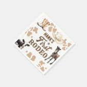 Rodeo Birthday Boy Western Paper Napkin Serviette (Ecke)
