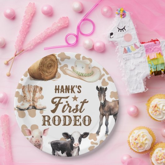 Rodeo Birthday Boy Western Pappteller (Party)