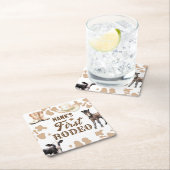 Rodeo Birthday Boy Western Rechteckiger Pappuntersetzer (Vor Ort)