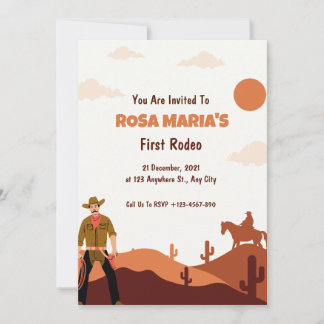 Rodeo Birthday Einladung
